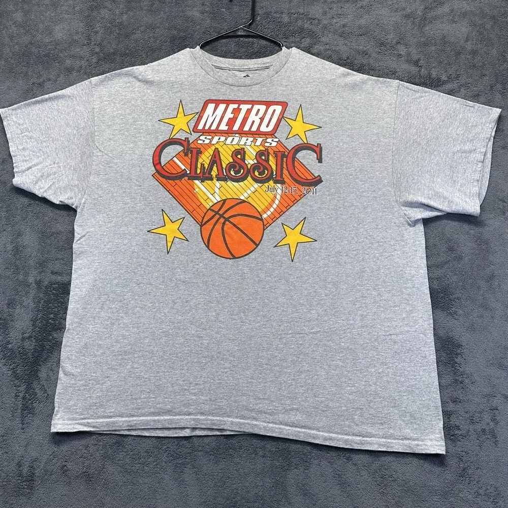 Y2K Adidas Basketball Shirt Men's 2XL Metro Sports Classic San Antonio Texas